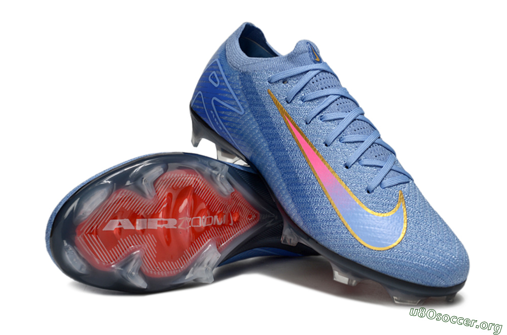 Nike Air Zoom Mercurial Vapor 16 Elite FG Football Boots - Blue/Pink/Gold 4