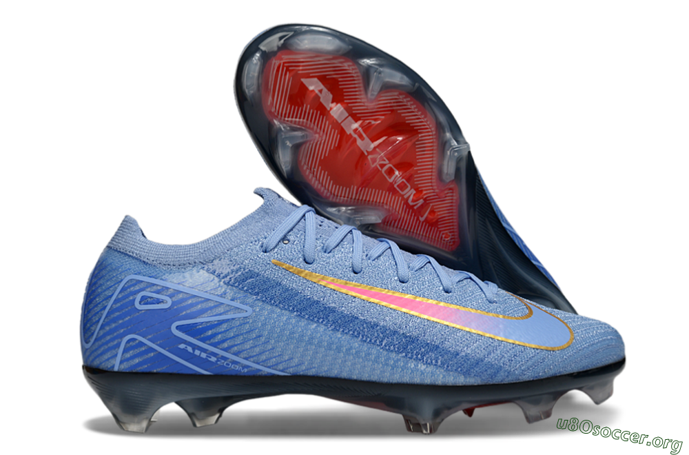 Nike Air Zoom Mercurial Vapor 16 Elite FG Football Boots - Blue/Pink/Gold 2