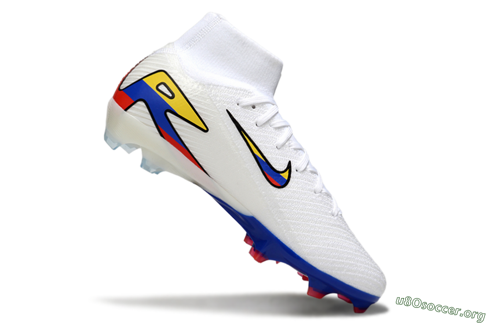 Nike Air Zoom Mercurial Superfly 10 Elite FG Football Boots - White/Yellow/Blue/Red 5