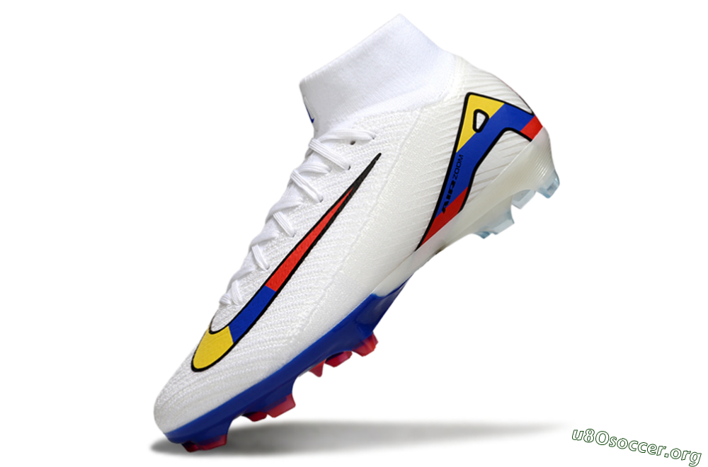 Nike Air Zoom Mercurial Superfly 10 Elite FG Football Boots - White/Yellow/Blue/Red 6