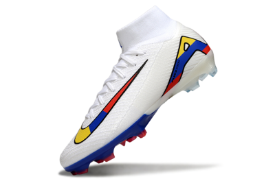 Nike Air Zoom Mercurial Superfly 10 Elite FG Football Boots - White/Yellow/Blue/Red