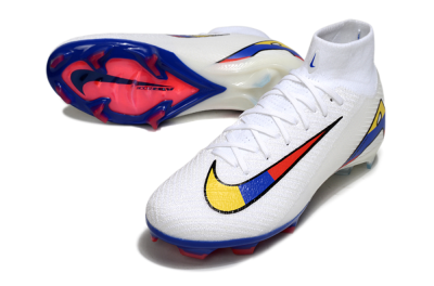 Nike Air Zoom Mercurial Superfly 10 Elite FG Football Boots - White/Yellow/Blue/Red