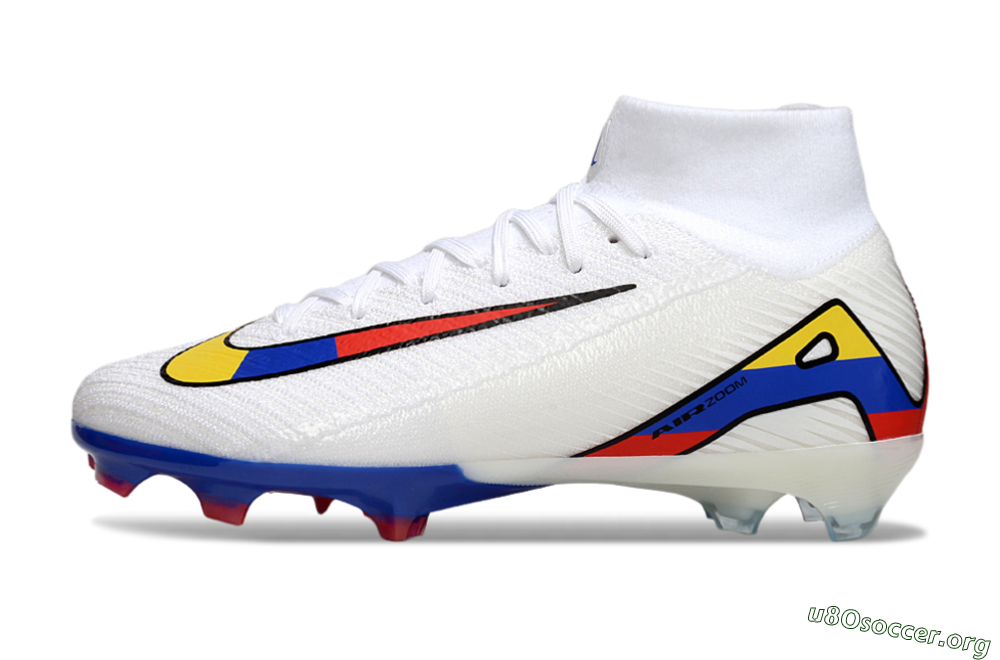 Nike Air Zoom Mercurial Superfly 10 Elite FG Football Boots - White/Yellow/Blue/Red 3