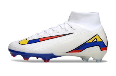 Nike Air Zoom Mercurial Superfly 10 Elite FG Football Boots - White/Yellow/Blue/Red