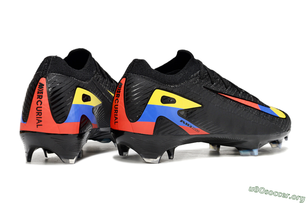 Nike Air Zoom Mercurial Vapor 16 Elite FG Football Boots - Black/Yellow/Blue/Red 7