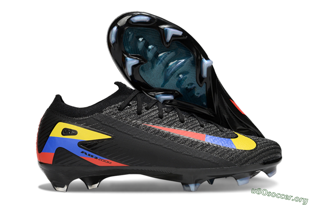 Nike Air Zoom Mercurial Vapor 16 Elite FG Football Boots - Black/Yellow/Blue/Red 2