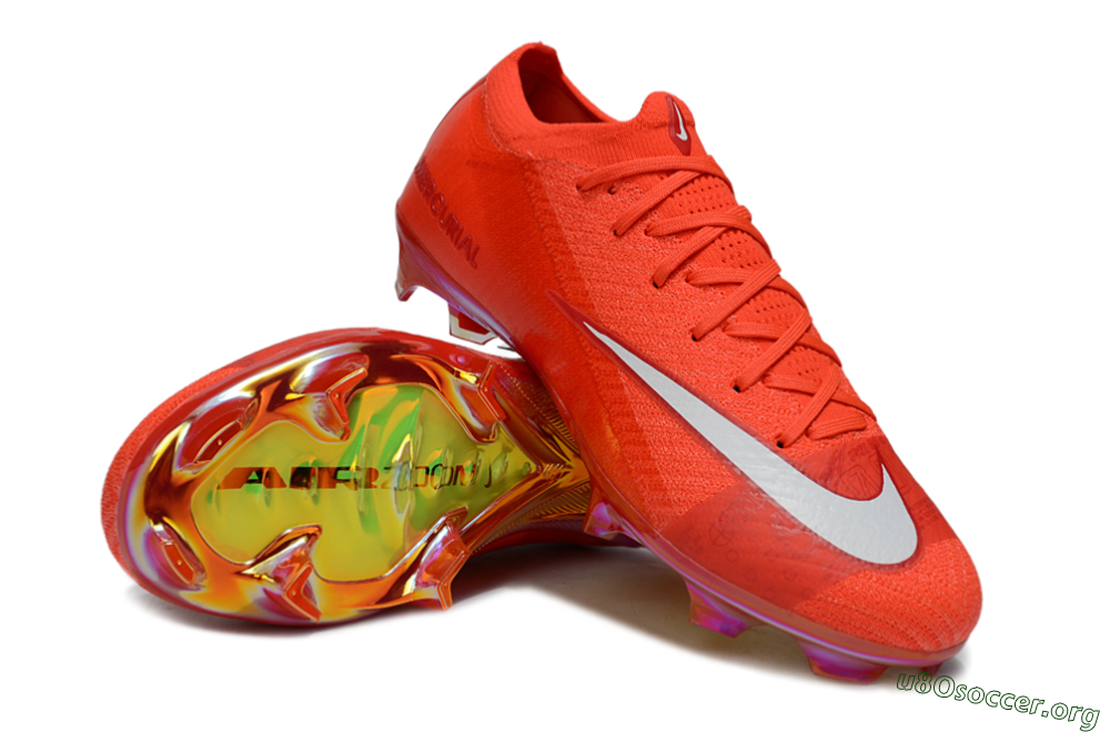 Nike Air Zoom Mercurial Vapor 16 Elite FG Football Boots - Red/White 4