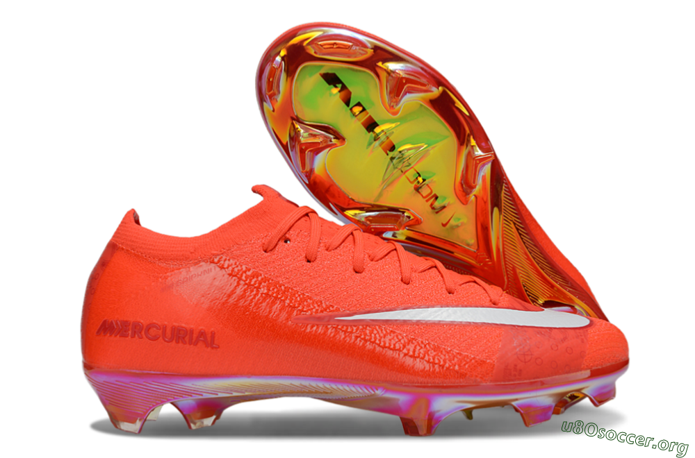 Nike Air Zoom Mercurial Vapor 16 Elite FG Football Boots - Red/White 2