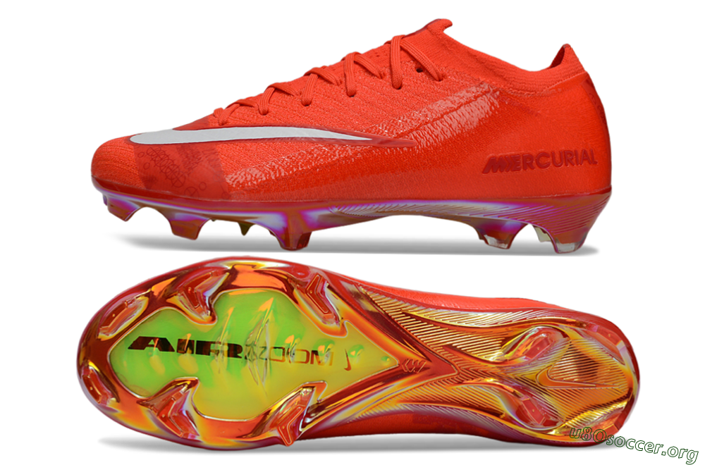 Nike Air Zoom Mercurial Vapor 16 Elite FG Football Boots - Red/White 1