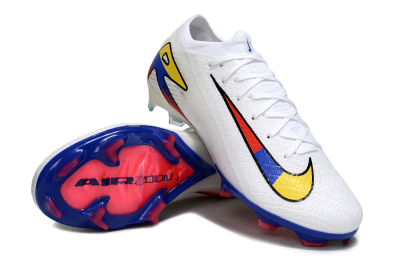 Nike Air Zoom Mercurial Vapor 16 Elite FG Football Boots - White/Yellow/Blue/Red