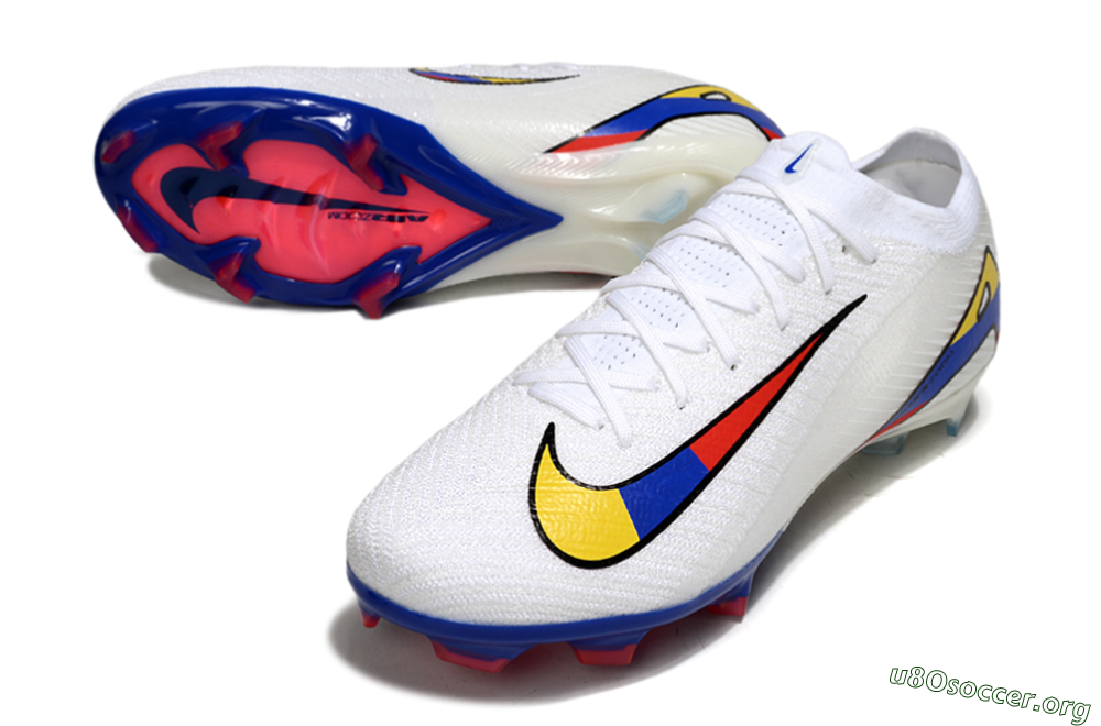 Nike Air Zoom Mercurial Vapor 16 Elite FG Football Boots - White/Yellow/Blue/Red 0
