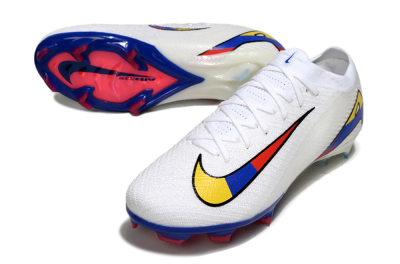 Nike Air Zoom Mercurial Vapor 16 Elite FG Football Boots - White/Yellow/Blue/Red