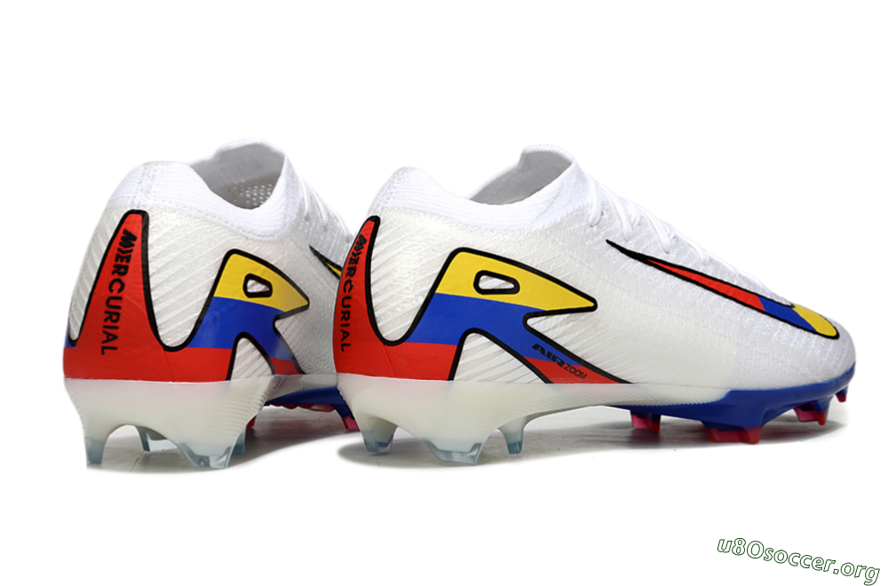 Nike Air Zoom Mercurial Vapor 16 Elite FG Football Boots - White/Yellow/Blue/Red 7