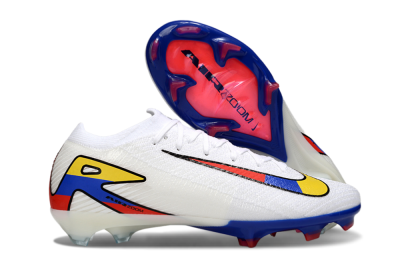 Nike Air Zoom Mercurial Vapor 16 Elite FG Football Boots - White/Yellow/Blue/Red