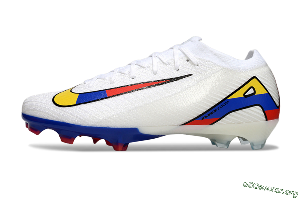 Nike Air Zoom Mercurial Vapor 16 Elite FG Football Boots - White/Yellow/Blue/Red 3