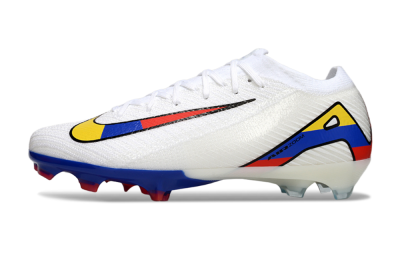 Nike Air Zoom Mercurial Vapor 16 Elite FG Football Boots - White/Yellow/Blue/Red