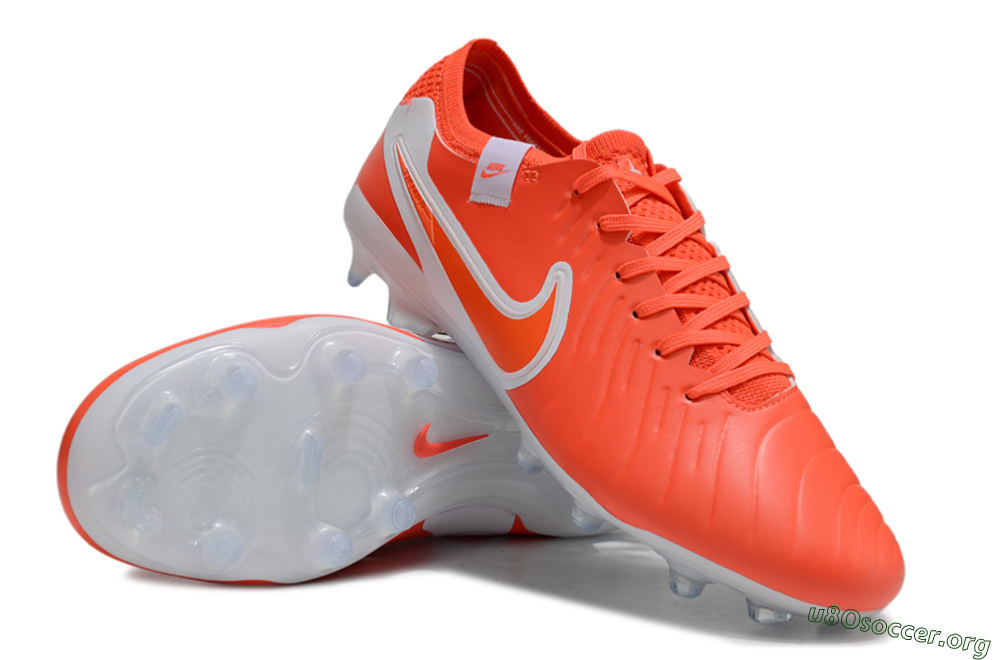 Nike Tiempo Legend 10 Elite FG Football Boots - Red/White 4