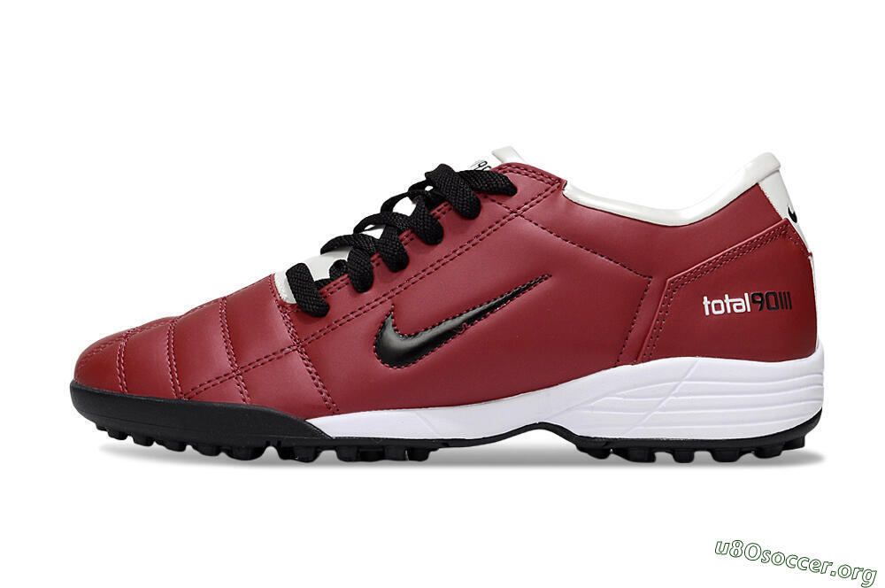 Nike Total 90 III TF Football Shoes - Red/Black/White 3
