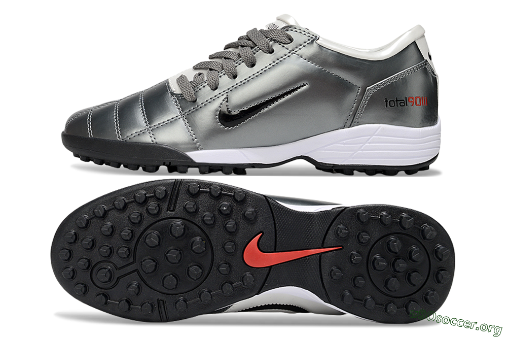 Nike Total 90 III TF Football Shoes - Silver/Black/White 1