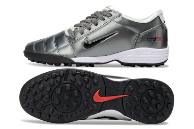 Nike Total 90 III TF Football Shoes - Silver/Black/White