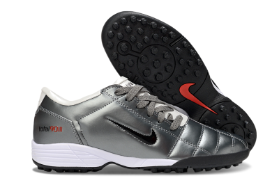Nike Total 90 III TF Football Shoes - Silver/Black/White