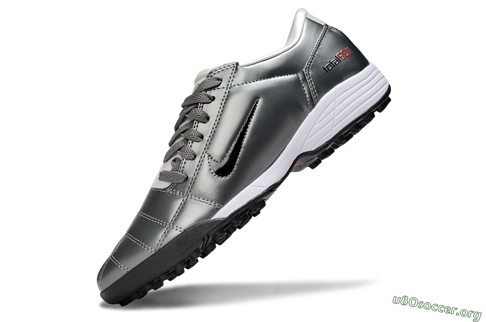 Nike Total 90 III TF Football Shoes - Silver/Black/White 5
