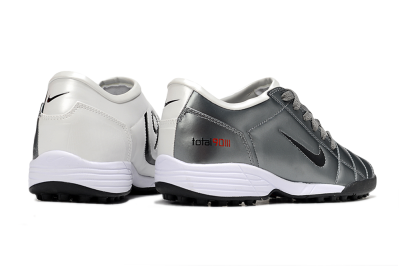 Nike Total 90 III TF Football Shoes - Silver/Black/White