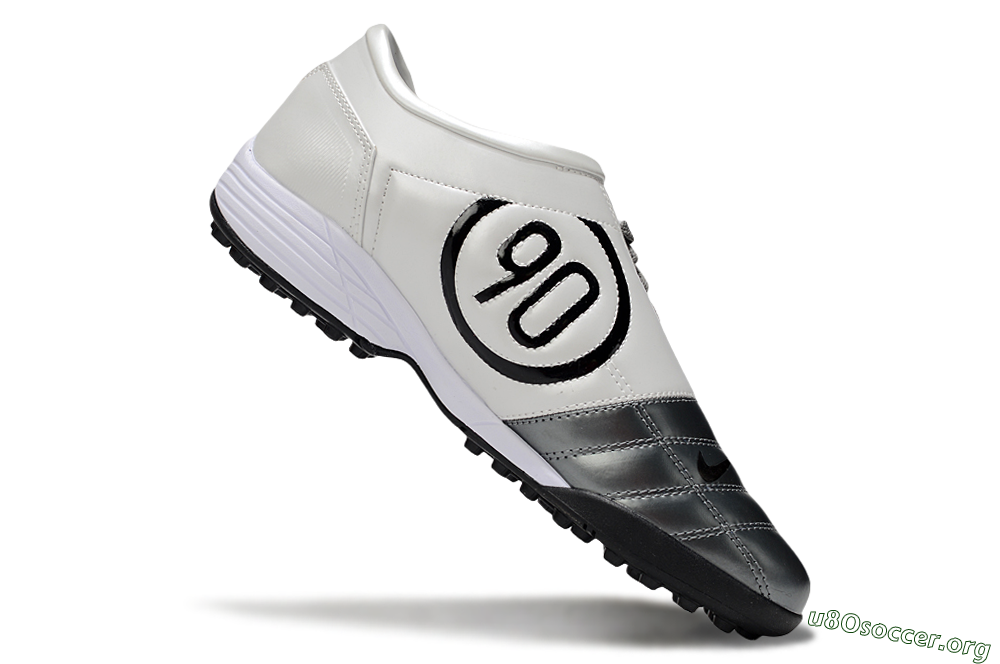 Nike Total 90 III TF Football Shoes - Silver/Black/White 4