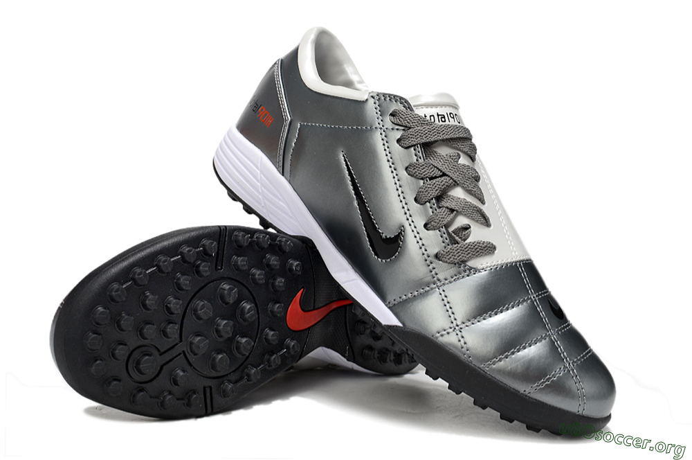 Nike Total 90 III TF Football Shoes - Silver/Black/White 0