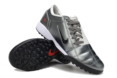 Nike Total 90 III TF Football Shoes - Silver/Black/White