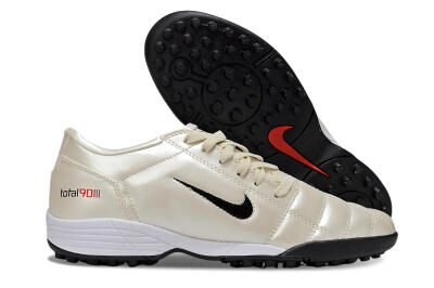 Nike Total 90 III TF Football Shoes - Beige/Black/White