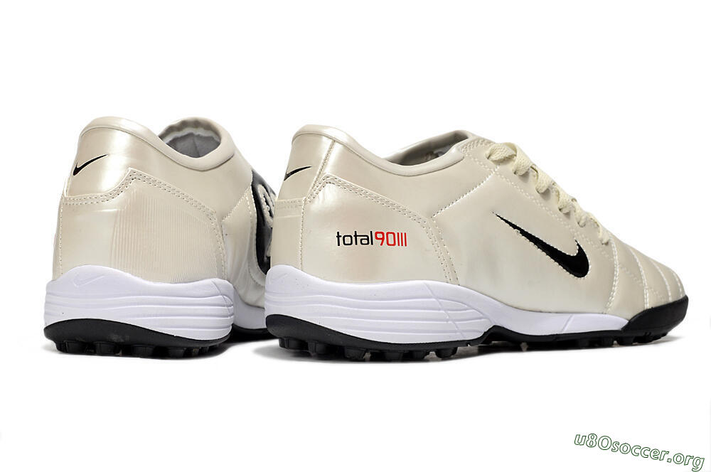 Nike Total 90 III TF Football Shoes - Beige/Black/White 6