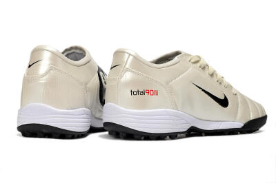 Nike Total 90 III TF Football Shoes - Beige/Black/White