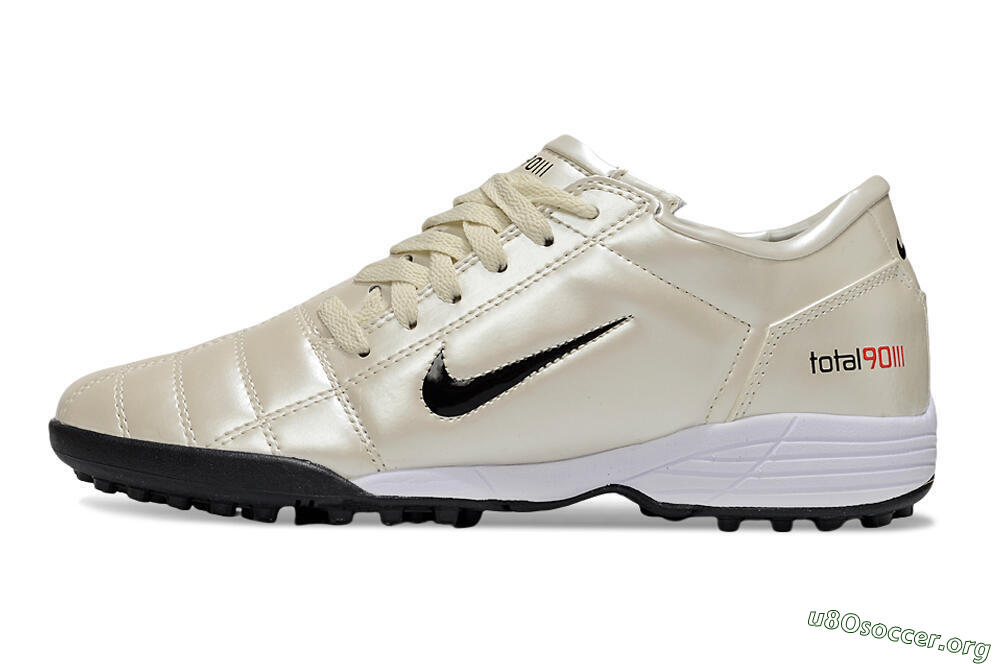 Nike Total 90 III TF Football Shoes - Beige/Black/White 0
