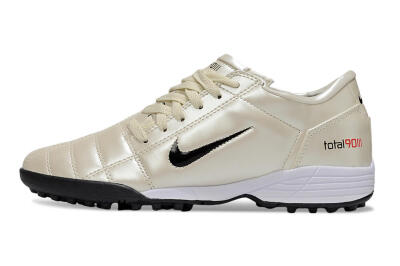 Nike Total 90 III TF Football Shoes - Beige/Black/White