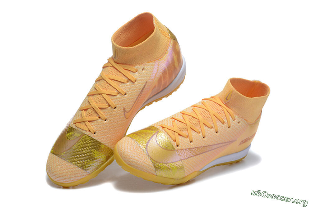 Nike Air Zoom Mercurial Superfly 10 Elite TF Football Shoes - Yellow/Gold/White 6