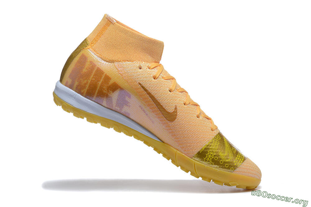 Nike Air Zoom Mercurial Superfly 10 Elite TF Football Shoes - Yellow/Gold/White 7