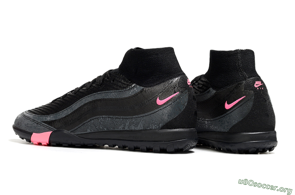 Nike Air Zoom Mercurial Superfly 10 Elite TF Football Shoes - Black/Grey/Pink 4