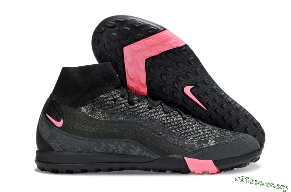 Nike Air Zoom Mercurial Superfly 10 Elite TF Football Shoes - Black/Grey/Pink 2