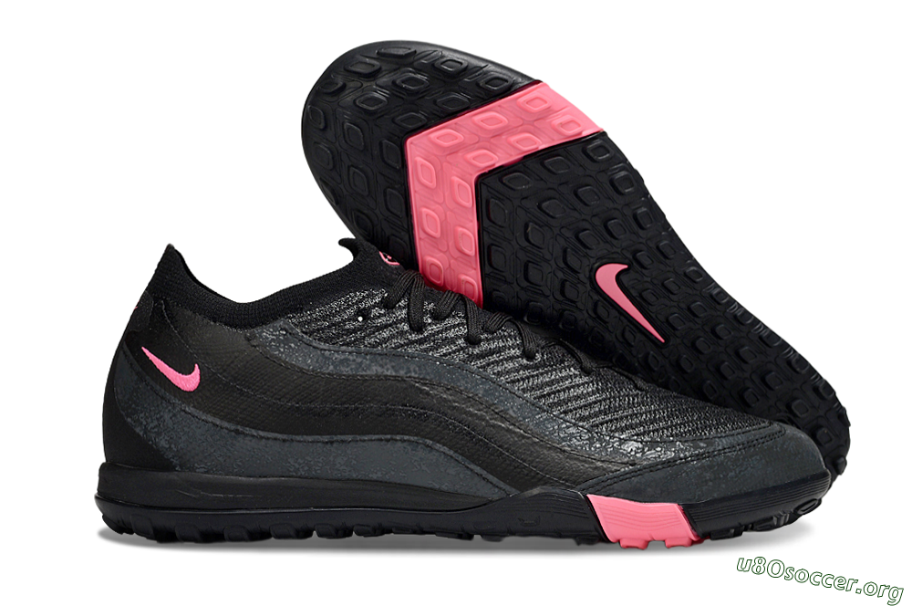Nike Air Zoom Mercurial Vapor 16 Elite TF Football Shoes - Black/Grey/Pink 2