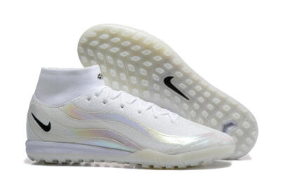 Nike Air Zoom Mercurial Superfly 10 Elite TF Football Shoes - White/Black
