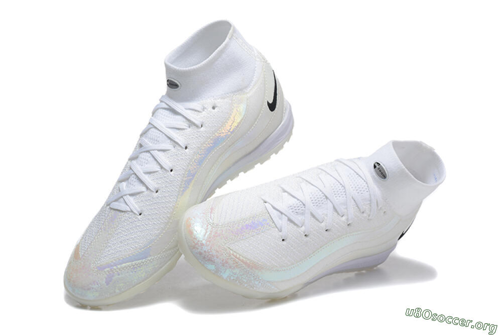 Nike Air Zoom Mercurial Superfly 10 Elite TF Football Shoes - White/Black 6