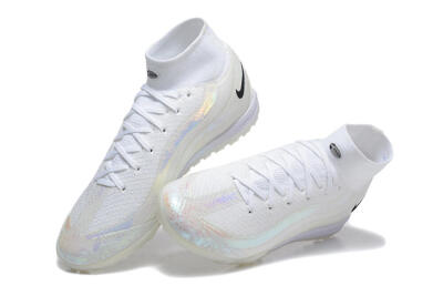 Nike Air Zoom Mercurial Superfly 10 Elite TF Football Shoes - White/Black