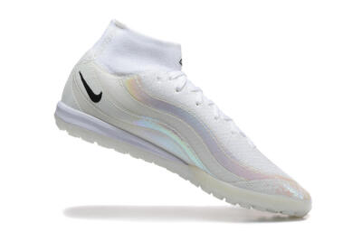 Nike Air Zoom Mercurial Superfly 10 Elite TF Football Shoes - White/Black