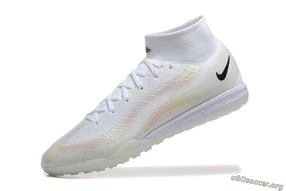 Nike Air Zoom Mercurial Superfly 10 Elite TF Football Shoes - White/Black 8