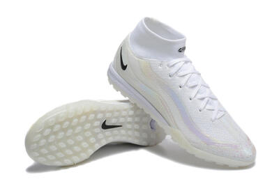 Nike Air Zoom Mercurial Superfly 10 Elite TF Football Shoes - White/Black
