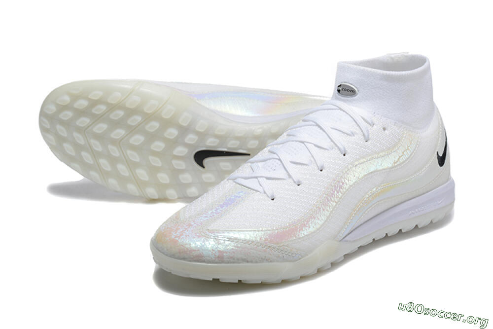 Nike Air Zoom Mercurial Superfly 10 Elite TF Football Shoes - White/Black 0