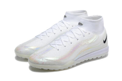 Nike Air Zoom Mercurial Superfly 10 Elite TF Football Shoes - White/Black