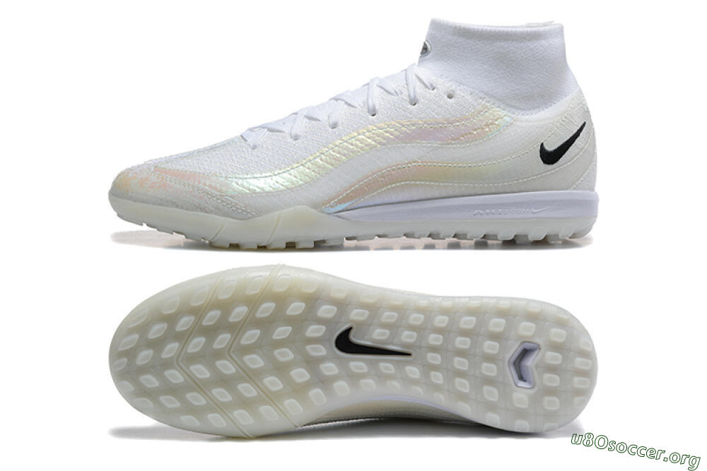 Nike Air Zoom Mercurial Superfly 10 Elite TF Football Shoes - White/Black 1