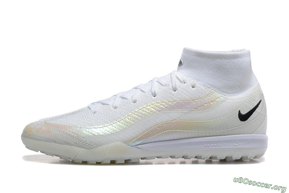 Nike Air Zoom Mercurial Superfly 10 Elite TF Football Shoes - White/Black 3
